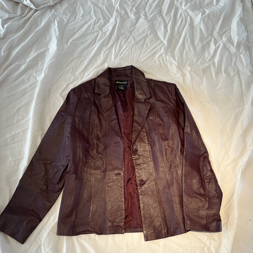 Vintage brown leather jacket